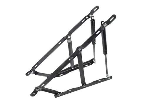 Lid support holding hinge is used for furniture flip-up brackets for bed frames, friction hinges for chests, folding accessories for guest beds - easy installation of bed hinges and brackets