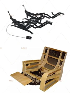 Manual massage chair hardware iron frame mechanism.