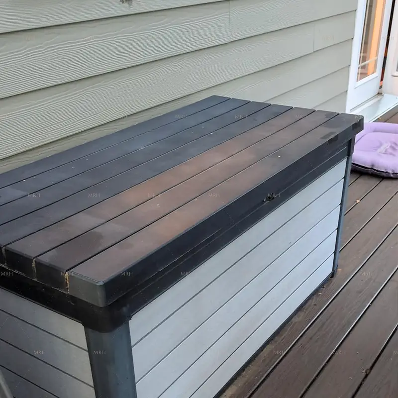 Storage box hinge installation