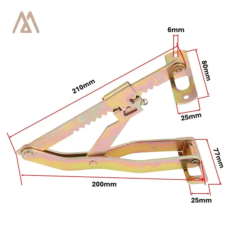Heavy-duty adjustable-angle hinge