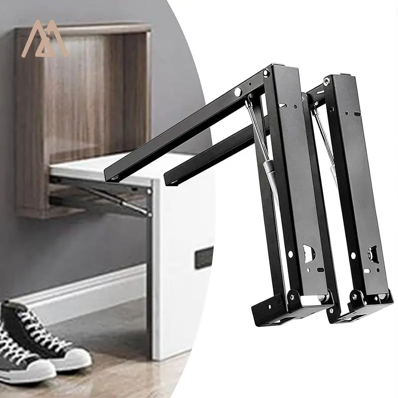 Wall-mounted folding hardware bracket